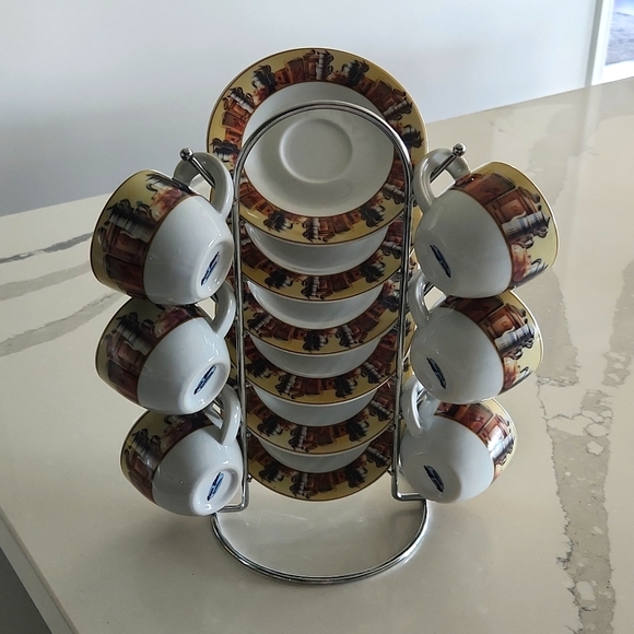 NWT Casa Elite espresso cup set with stand - Picture 1 of 5